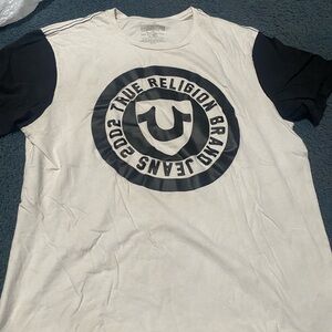 True Religion Black and White Logo T-Shirt